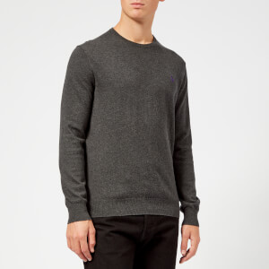 Polo Ralph Lauren Men's Crew Neck Pima Knitted Jumper - Dark Charcoal Heather