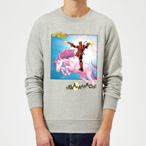 Marvel Deadpool Unicorn Battle Pullover - Grau