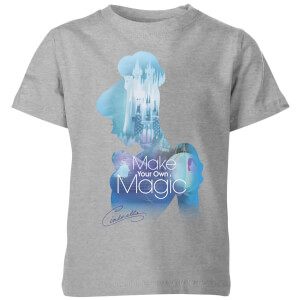 Disney Princess Filled Silhouette Cinderella Kids' T-Shirt - Grey