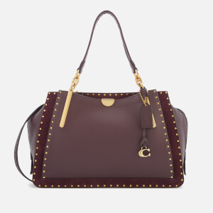 Now Open Designer Handbag Outlet Mybag Coach Women S Border Rivets Mixed Leather Dreamer 36 Bag Oxblood