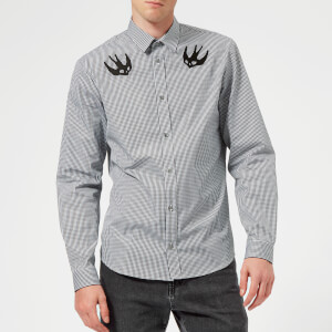 McQ Alexander McQueen Men's Sheehan Gingham Swallow Shirt - Black/White