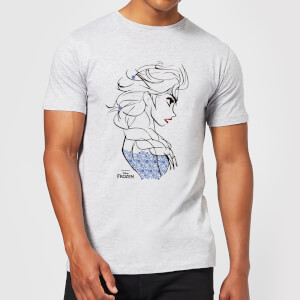 Frozen Elsa Sketch Strong Men's T-Shirt - Grey