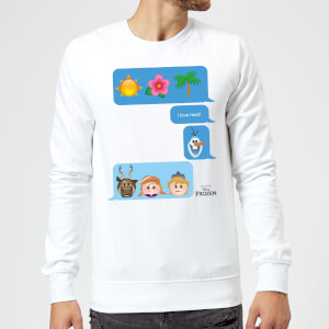Frozen I Love Heat Emoji Trui - Wit