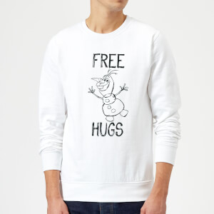 Disney Frozen Olaf Free Hugs Sweatshirt - White