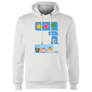 Frozen I Love Heat Emoji Hoodie - Wit