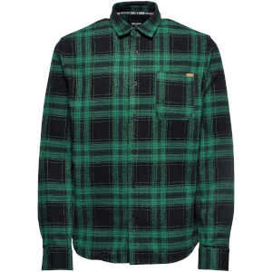 Only & Sons Men's Oconnor Heavy Brushed Check Shirt - Foliage Green
