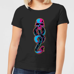 Harry Potter Neon Dark Mark Women's T-Shirt - Black
