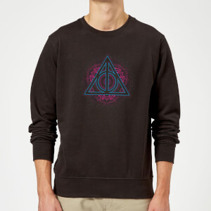 Sweat Homme Reliques de la Mort Néon - Harry Potter - Noir