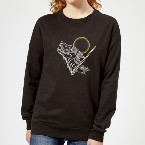 Harry Potter Werewolf Line Art Women's Sweatshirt - Black