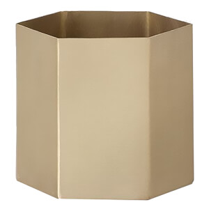 Ferm Living Hexagon Pot - Large - Brass