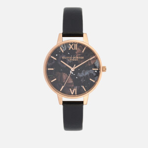 Olivia Burton Women's Celestial Watch - Black/Rose Gold