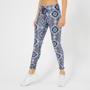 The Upside Women's Tile Frill Midi Pants - Blue