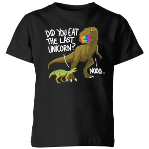 Dinosaur Unicorn Kids' T-Shirt - Black
