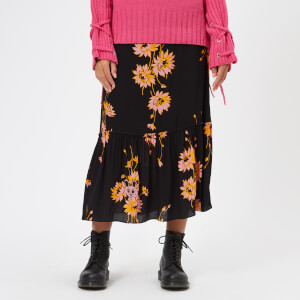 McQ Alexander McQueen Women's Volume Midi Skirt - Darkest Black