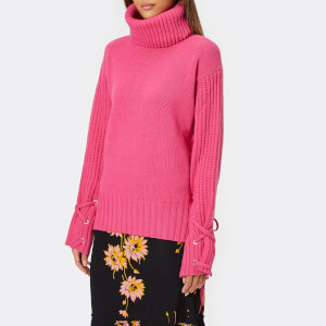McQ Alexander McQueen Women's Lace Up Jumper - Acid Pink