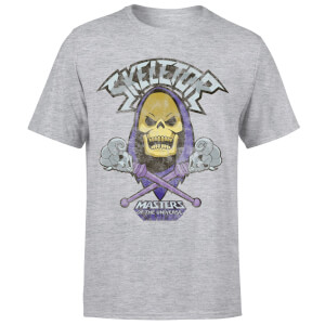 T-Shirt Homme Skeletor Effet Abîmé - Les Maîtres de l'univers - Gris