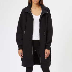 T by Alexander Wang Women's Heavy French Terry Oversized Full-Zip Sweatshirt - Black