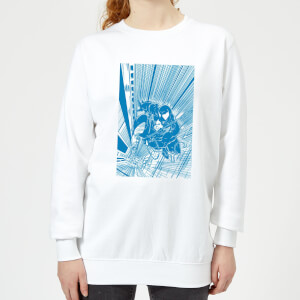 Venom Comic Panel Women's Sweatshirt - White
