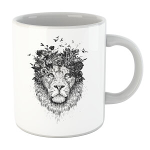 Balazs Solti Lion And Flowers Mug