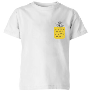 My Little Rascal Pineapple Pocket Kids' T-Shirt - White