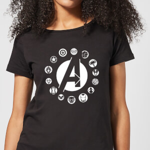 T-Shirt Femme Team Logo Avengers - Noir