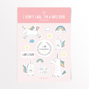 I Don't Care, I'm A Unicorn Sticker Pack