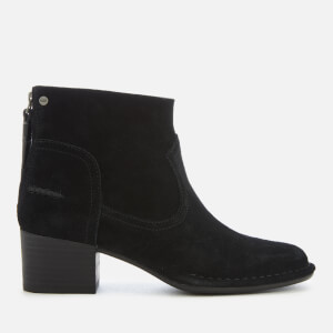 UGG Women's Bandara Suede Heeled Ankle Boots - Black