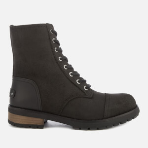 UGG Women's Kilmer II Water Resistant Leather Lace-Up Boots - Black