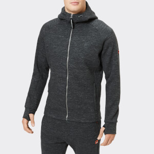 Superdry Sport Men's Gym Tech Pique Zip Hoodie - Black Space Dye