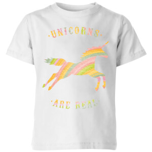 Unicorns Are Real Kids' T-Shirt - White