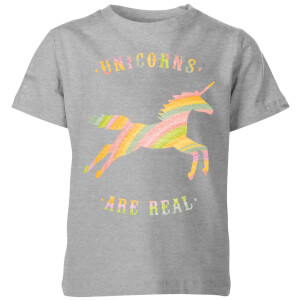 Unicorns Are Real Kids' T-Shirt - Grey