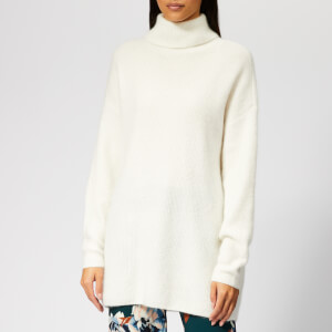 Gestuz Women's Livia Solid Roll Neck Jumper - Cloud Dancer