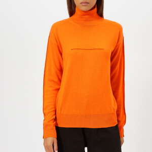 MM6 Maison Margiela Women's Lightweight Polo Knit - Orange