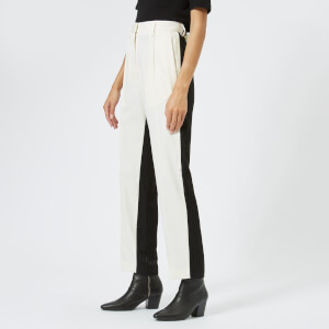 MM6 Maison Margiela Women's Wool Trousers - White/Black