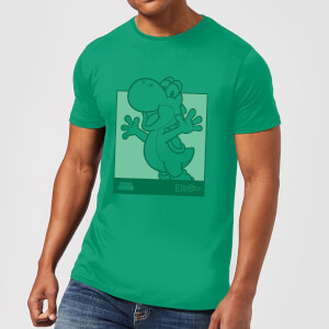 Nintendo Super Mario Yoshi Kanji Line Art Men's T-Shirt - Kelly Green