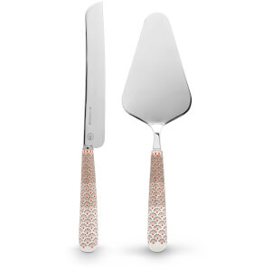 Pip Studio Cake Knife and Floral Cake Server - Khaki (Set of 2)