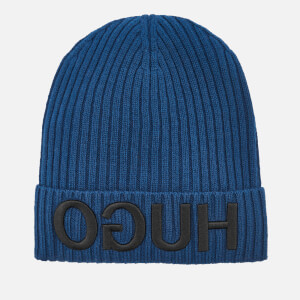 HUGO Men's Beanie Hat - Blue