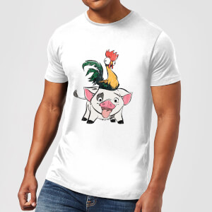 Disney Moana Hei Hei and Pua Men's T-Shirt - White