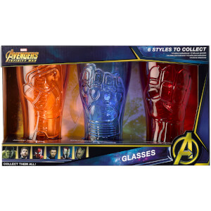 Meta Merch Marvel Infinity Stone Glasses - Iron Man, Captain America and Iron Spider