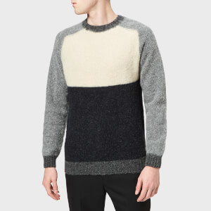Howlin' Men's Pannelled Crew Knitted Jumper - Cream