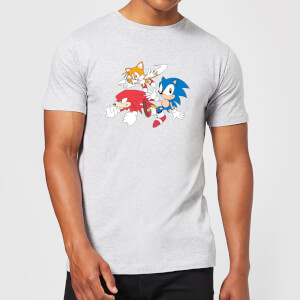 T-Shirt Homme Le Groupe Sonic The Hedgehog - Gris