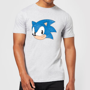 T-Shirt Homme Sonic Rétro Sonic The Hedgehog - Gris