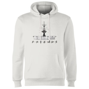 Friends Fountain Sketch Hoodie - White