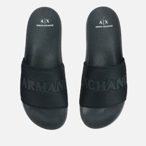 Armani Exchange Men's Mesh Slide Sandals - Dress Blue
