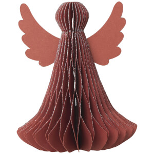Broste Copenhagen Paper Christmas Angel - Small - Pompeian Red