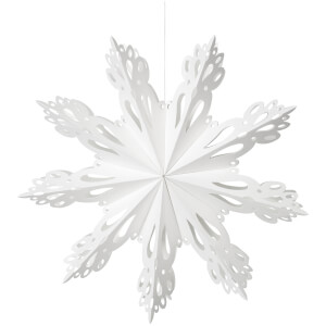 Broste Copenhagen Paper Snowflake Christmas Decoration - Medium - White