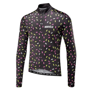 Morvelo Strands Thermoactive Long Sleeve Jersey - Black/Yellow/White/Pink