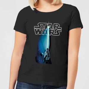 Star Wars Classic Lightsaber Damen T-Shirt - Schwarz