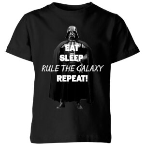 Star Wars Eat Sleep Rule The Galaxy Repeat Kids' T-Shirt - Black