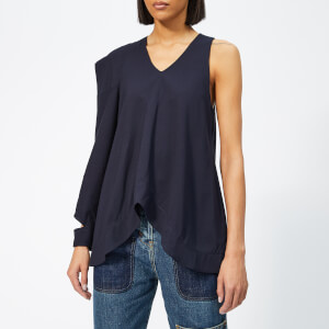 JW Anderson Women's Asymmetric Patch Pocket Top - Navy